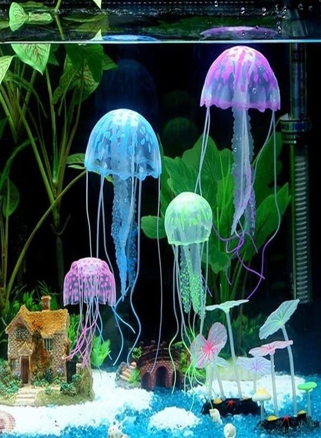 VAYINATO Petzlifeworld Glowing Effect Floating Jellyfish Fish Tank Ornament Decor (1 Pcs, Random Color, Medium) - Realistic Aquarium Decoration for Fresh & Salt Water - Image 4